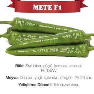 Mete F1 - Acı Kalın Sivri Biber Tohumu