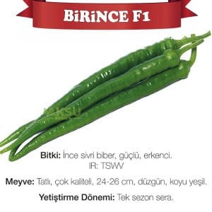 Birince F1 Tatlı İnce Sivri Biber Tohumu