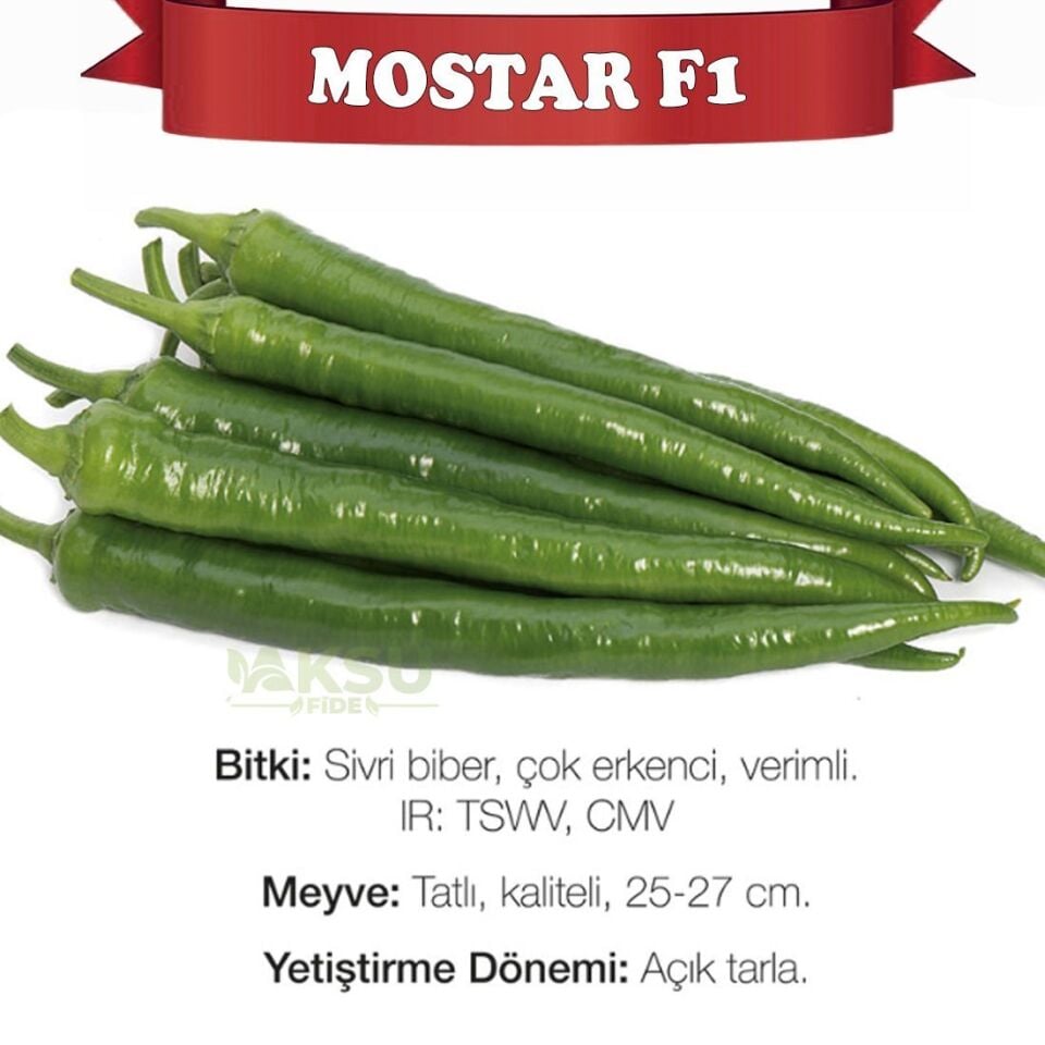 Mostar F1 Sivri Biber Tohumu 1000 Adet