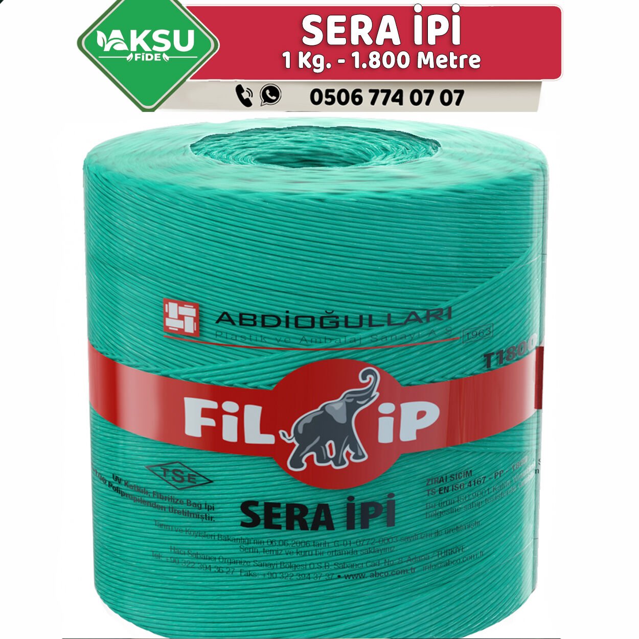 Sera İpi - Bitki Bağlama İpi 1 Kilo - 1800 Mt.